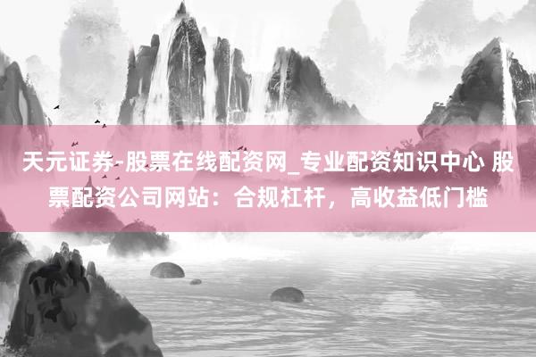 天元证券-股票在线配资网_专业配资知识中心 股票配资公司网站：合规杠杆，高收益低门槛