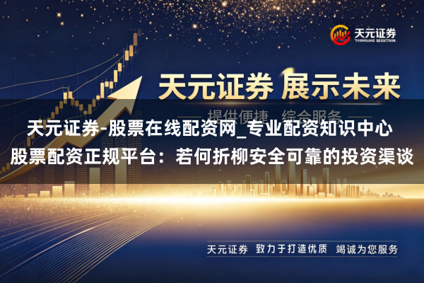 天元证券-股票在线配资网_专业配资知识中心 股票配资正规平台：若何折柳安全可靠的投资渠谈